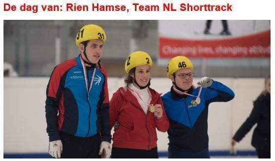 De dag van: Rien Hamse, Team NL Shorttrack