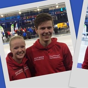 Tessa, Laura en Job bij het NK Junioren Sprint/Lange Afstanden