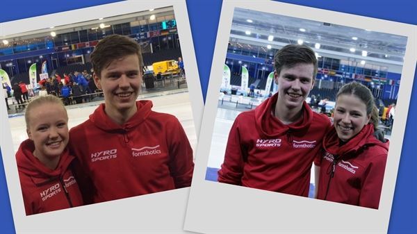 Tessa, Laura en Job bij het NK Junioren Sprint/Lange Afstanden