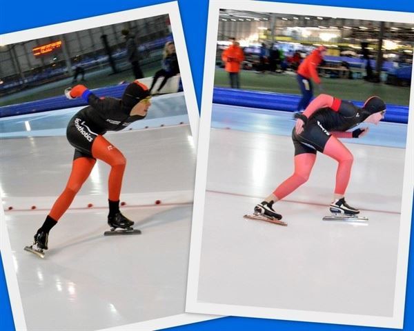 Tessa en Job bij het NK Junioren A allround