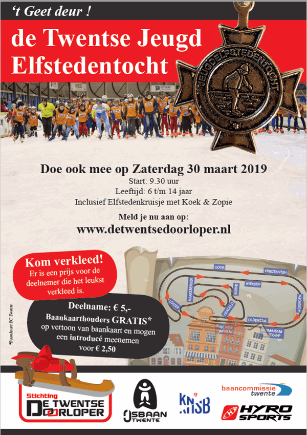 Twentse Jeugd Elfstedentocht vrijwilligers gezocht