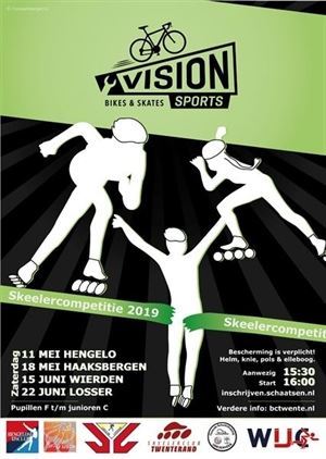 Zaterdag 11 mei start de VisionSports Skeelercompetitie op Combibaan Hengelo