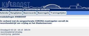 Stedentoernooi afgelast
