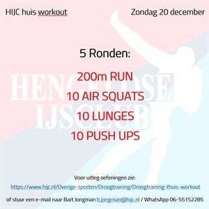Workout zondag 20 december