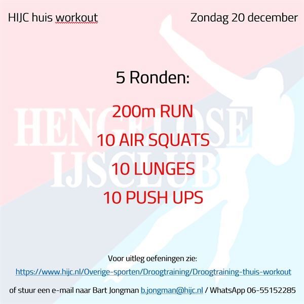 Workout zondag 20 december