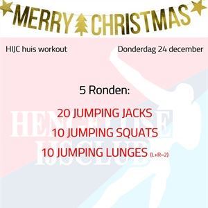 Workout donderdag 24 december