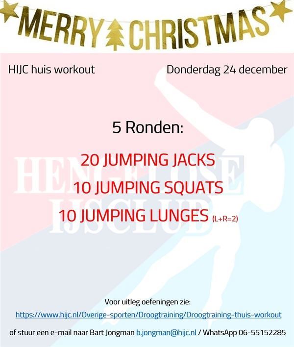 Workout donderdag 24 december