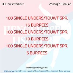 Workout zondag 10 januari