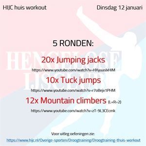 Workout dinsdag 12 januari