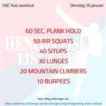 Workout dinsdag 26 januari