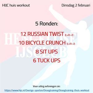 Workout dinsdag 2 februari