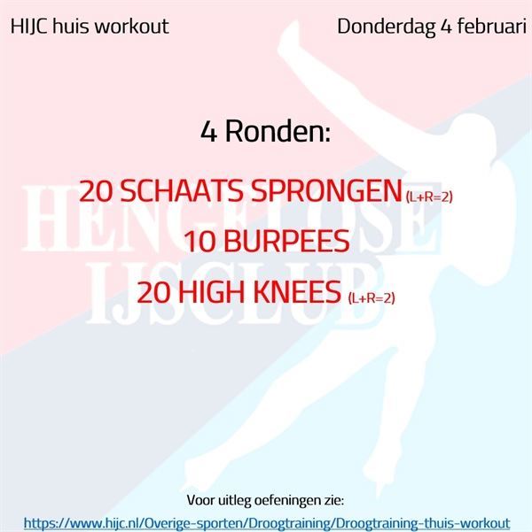 Workout donderdag 4 februari