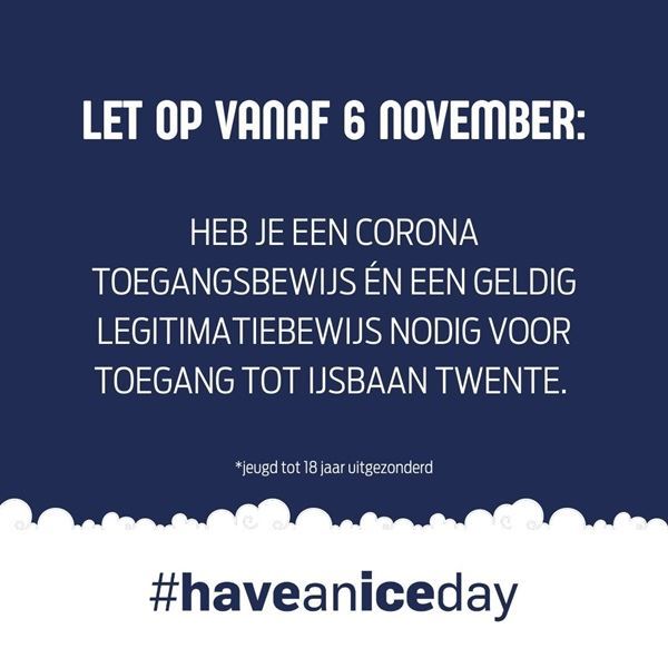 Coronatoegangsbewijs en ID nodig op de IJsbaan