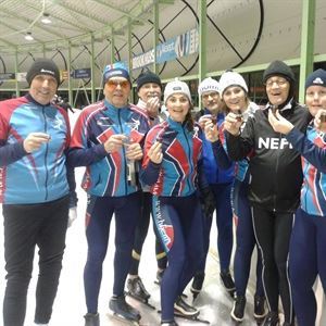 Recreanten toosten op het nieuwe jaar