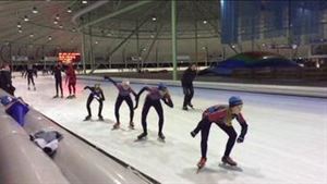 DamesTeam OSG Hengelo aan het oefenen