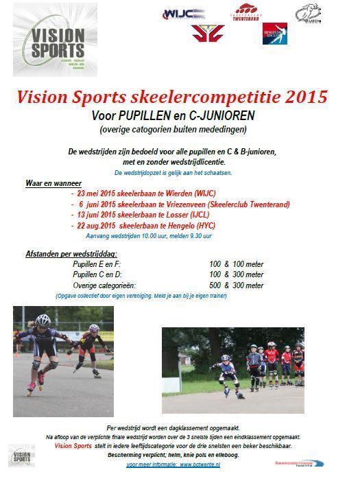 Aanmelding skeelerwedstrijden verlengd tot 20 mei