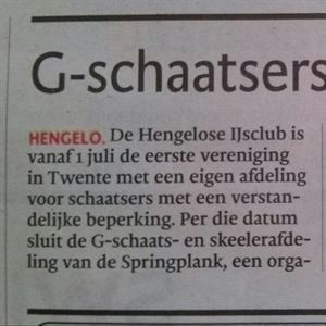 G-schaatsen en G-skeeleren bij Hengelose IJsclub