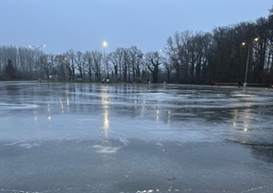 We kunnen buiten schaatsen!