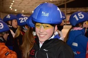 Tessa bij het NK Junioren Allround in Alkmaar