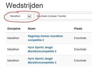 Inschrijven Hyro Sports jeugdmarathon 17 dec