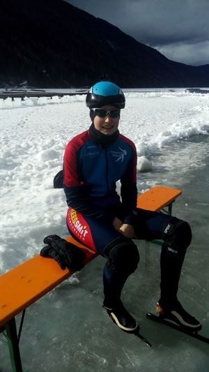 Chantal Huizing op de Weissensee